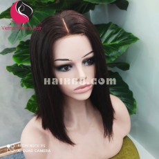 Natural Straight 2x4 lace closure wigs 12 inches 150% Density
