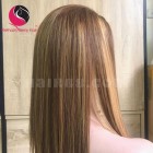 Straight Ponytail  2x4 lace closure wigs 14 inches 180% Density