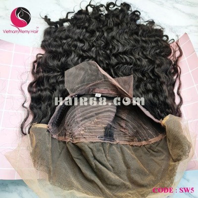 Classic wavy 13X4 lace frontal wigs 8 inches 180% Density