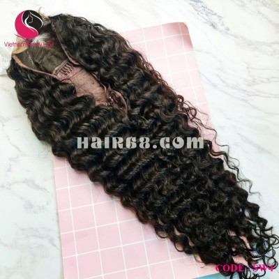 Simple wavy 13X4 lace frontal wigs 24 inches 180% Density