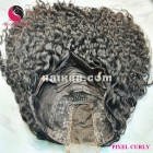 Kinky curly 13X4 lace frontal wigs 18 inches 180% Density