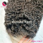 Kinky curly 13X4 lace frontal wigs 18 inches 180% Density