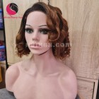 Soft Spiral Curly 2x4 lace closure wigs 8 inches 150% Density