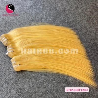 22 inch Blonde Human Hair Extensions Cheap - Straight