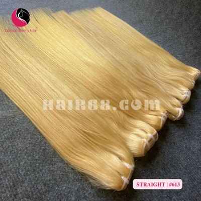 26 inch Blonde Human Hair Extensions Cheap - Straight