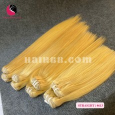 16 polegadas barato blonde extensões de cabelo humano - em linha reta