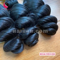 12 inch Natural Human Hair Extensions - Thick Wavy Single