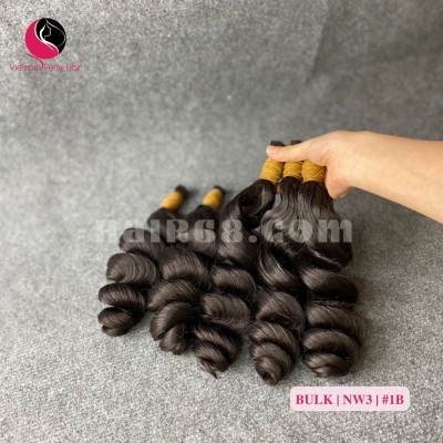 Extensiones de pelo real ondulado de 14 pulgadas - doble grueso