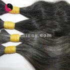 12 inch Natural Grey Hair Extensions - Wavy Double