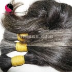 24 inch Gray Hair Extensions - Wavy Double