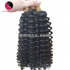 Extensiones de pelo negro rizado de 14 pulgadas - doble