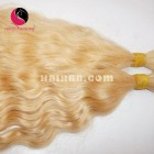 Cabello rubio de 12 pulgadas extensiones cabello vietnamita