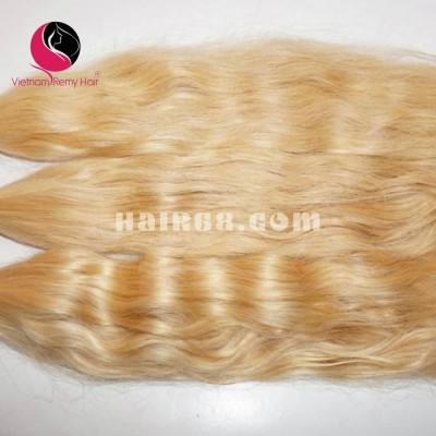 Cabello rubio de 26 pulgadas extensiones cabello vietnamita