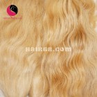 18 inch Blonde Wavy Remy Hair Extensions