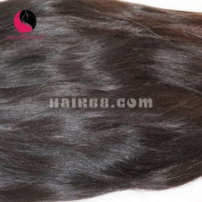 16 inch Hand Tied Remy Hair Weft Straight Single