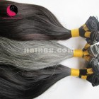 30 inch Hand Tied Human Hair Wefts Straight Single