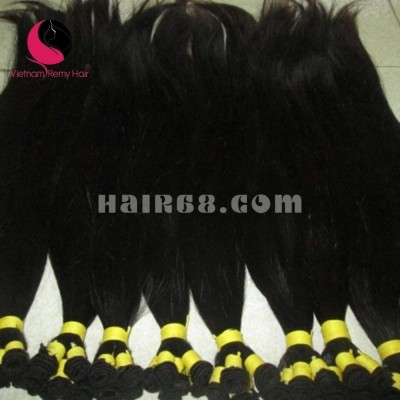 32 inch Hand Tied Remy Hair Wefts Straight Single