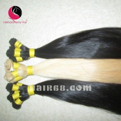 20 inch Hand Tied Wefted Hair Extensions Straight Double