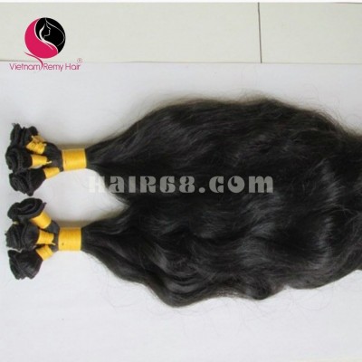 16 inch Hand Tied Remy Hair Weft – Wavy Single