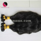 16 inch Hand Tied Human Hair Extensions Weft – Wavy Double