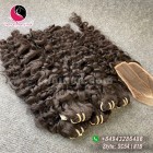 26 inch Curly Weave Remy Hair Extensions - Double Drawn