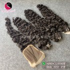 Extensões curly longas do cabelo do weave 30 polegadas - dobro desenhadas