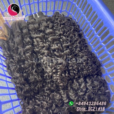 14 inch Loose Curly Virgin Hair – Double Drawn