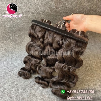 Extensões do weave do cabelo ondulado de 16 polegadas - vapor ondulado