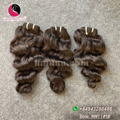 14 inch Remy Hair Weave Extensions - Steam Wavy