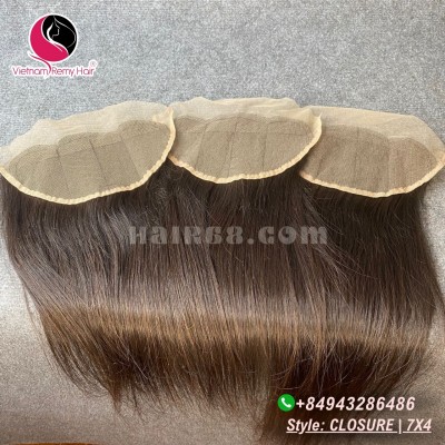 20 inches Vietnamese Straight Hair Free Part Lace Closure 7x4