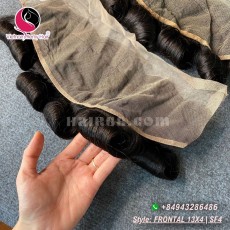 12 polegadas vietnamita cabelo ondulado parte livre lace frontal