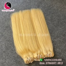 8 polegadas blonde weave cabelo extensões - em linha reta