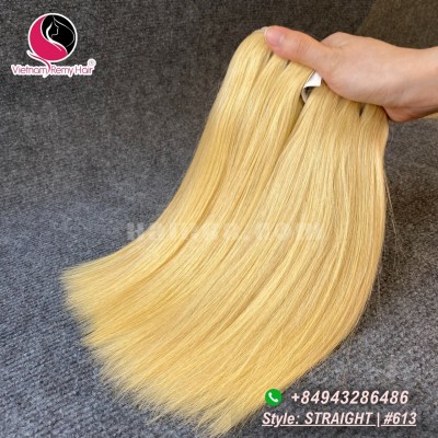 16 polegadas blonde weave cabelo extensões - em linha reta