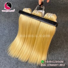 16 polegadas cabelo loiro cabelo retorcido cabelo reto