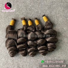 Extensões de cabelo virgem 16 polegadas rabo de cavalo - único ondulado