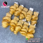 14 inch Cheap Blonde Human Hair Weave - Natural Wavy