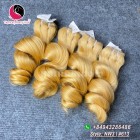 14 inch Cheap Blonde Human Hair Weave - Natural Wavy