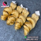 16 inch Cheap Blonde Human Hair Weave - Natural Wavy