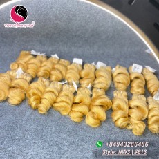 Extensiones remy onduladas rubias rubias de 18 pulgadas