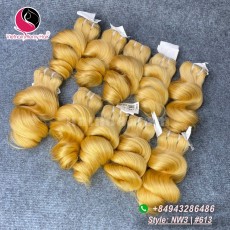 Extensions de cheveux remy ondulées blonde de 32 pouces