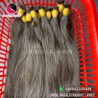 Extensions de cheveux gris de 10 pouces - double droit