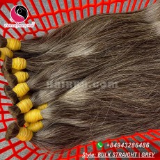 12 polegadas cabelo humano cinza natural - duplo reto