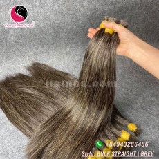 22 inch Buy Grey Hair Extensions - Straight Double