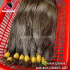 26 inch Gray Straight Hair Extensions - Straight Double