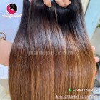 8 inch - Weave Black Ombre Hair Extensions - Straight Single