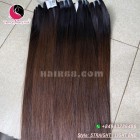 18 polegadas - tecer preto para amarelo ombre extensões de cabelo - single reto