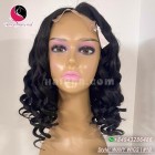 Vietnamese Wavy 2x4 lace closure wigs 10 inches 180% Density