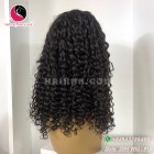 Curly 2x4 lace closure wigs 16 inches 150% Density