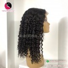 Curly 2x4 lace closure wigs 16 inches 150% Density