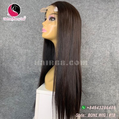 Straight 4x4 lace closure wigs 24 inches 180% Density